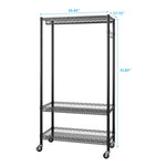 ZUN Wire Garment Rack Heavy Duty Clothes Rack,Closet Organizer Metal Garment Rack Portable Clothes 70689472