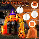10.4x11.6ft Giant Halloween Inflatable Pumpkin Arch - 7 LED Lights, Built-in Blower for Easy 37333632