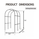 Raised Garden Bed with Arch Trellis, 2 Pack Metal Boxes with Garden Arch, Outdoor Garden 71235630