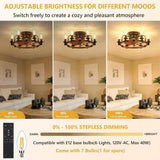 ZUN Dimmable Ceiling Fans with Lights and Remote W2738P242330