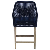 Dark Blue and Weathered Wash Counter Height Stools B062P145555