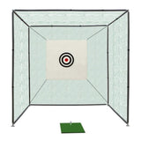 ZUN 10X10X10FT Golf Practice Net Cage w/ Metal Frame Hitting Net Kit Indoor Outdoor 99880895