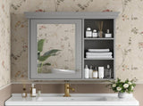 30'' x 28'' Bathroom Medicine Cabinet with Mirror, Wall Mounted Mirror Cabinet with Storage N710P209425E