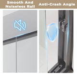 56-60" x 60" Tempered Glass with Explosion Proof Film, Aluminum Frame Double Sliding Shower Door, W1675P288831