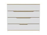 Lynbrook 4-Drawer Dresser White and Light Oak B06280070