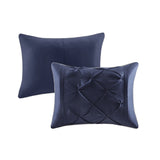 7 Piece Tufted Comforter Set Navy Cal King B03596833