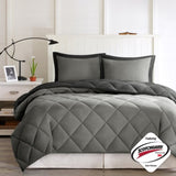 3M Scotchgard Diamond Quilting Reversible Down Alternative Comforter Set B03595025