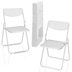 ZUN 6 Pack Plastic Folding Chairs, Lightweight Stackable Commercial Chairs, Portable Event Seats Indoor 33414404