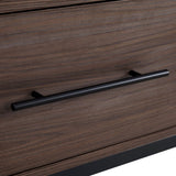 60'' Tall Display with Tempered Glass Door, LED Lighting, Two Drawers, Modern Style Storage N845P261801D