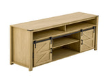 59.3''Sideboard with Sliding Barn Door and Mesh Panels,Farmhouse Buffet with Open N711P347388O