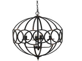 4 - Light Metal Chandelier, Hanging Light Fixture with Adjustable Chain for Kitchen Dining Room W2078138925