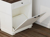 10 Gallon Tilt Out Trash Cabinet Freestanding Trash Bin Cabinet Wood Garbage Recycling Cabinet with 64350524