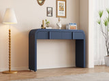 TREXM Modern Console Table with 2 Storage Drawers, Fluted Entryway Table with Rounded Silhouette for N715P196580M