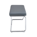 51.5" Decorative Stainless Steel Contemporary Bench in Faux Leather for Entryway Bench, Bedroom end N752P186171G