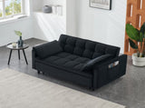 Modern velvet sofa, sofa pull-out bed, small love seat casual sofa with back, with pillow, pockets, 49433073