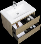 ZUN 30" Floating Bathroom Vanity with Sink, Modern Wall-Mounted Bathroom Storage Vanity Cabinet with W1573P152696