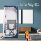 Portable Full Size Black Infrared Sauna tentPersonal Home Spa, with Infrared Panels, Heating Foot W78233990