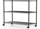 Heavy Duty Metal Storage Shelving Unit with Wheels, 3 Tier Wire Rack, 750 lbs Load Capacity, 98167594