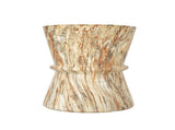 U_Style Hourglass shape Outdoor Side Table, Concrete Contemporary Lightweight Accent Table with N711P422072A