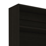 ZUN Compu Hutch Desk, Four Shelves, Writing Desk, One Lower Shelf -Black B20091904