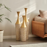 Floor metal vase modern style home woven pattern metal vase 3-piece set gorgeous home W2796P255611