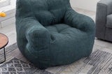010-Soft Teddy Fabric Tufted Foam Bean Bag Chair With Teddy Fabric Green W52761253