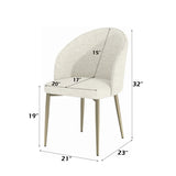 Cora White Fabric Side Chair B2726P297777