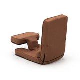 Multi-functional Foldable Sofa with Adjustable Angles and Pillow, Dark Brown W2181P293644