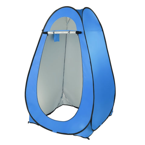 ZUN 1-2 Person Portable Pop Up Toilet Shower Tent Changing Room Dressing Tent Camping Shelter Blue 44208910