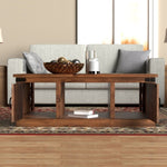 ZUN 48 inch Coffee Table, No Assembly Required, Aged Whiskey Finish B108131537