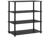 No Tools 4-Shelf Bookcase, True Black Oak 28236136