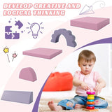 10PCS Kids Couch for Playroom, Baby Climbing and Crawl Foam Play Set, Foam Climbing Blocks N739P170354A