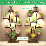 (Vase Shape) Plant Stand Indoor with Grow Lights, Indoor Plant Shelf, Metal Plant Flower Holder W2641P323267