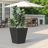 22" H Tall Mental Tapered Planter Large Outdoor & Indoor Garden Plant Pot with Drainage Hole and W3077P276881