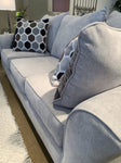ZUN Camero Fabric Pillowback 2-Piece Living Room Set, Sofa and Loveseat, Silver T2574P195443
