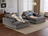 Double Chaise Lounge Chair Indoor,Oversized Upholstered Sleeper Cloud Couch,Deep Seat Luxury Sofa 75919342
