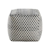 Square Pouf Jacquard Fabric Upholstery Modern Ottoman, Footstool, Non-Slip Floor Pouf, Bean Bag B011P251650
