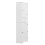 ZUN Tall Bathroom Storage Cabinet, Freestanding Storage Cabinet with Drawer and Adjustable Shelf, MDF WF312727AAK