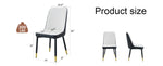 ZUN Modern Two-Tone PU Dining Chairs - White and spliced chairs With Gold Decorated Legs.White and W1151P217981