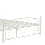 ZUN Full Size Unique Flower Sturdy System Metal Bed Frame with Headboard and Footboard W21428123