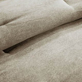 7 Piece Faux Suede Comforter Set Tan King B03597130