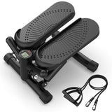 ZUN Steppers for Exercise - Mini Stair Stepper Machine with Resistance Bands 330lbs Twist Stepper 51886384