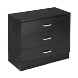 Modern Simple 3-Drawer Table Nightstand Dresser Black 39538677