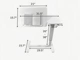 Overbed Bedside Desk, Mobile Rolling Laptop Stand Tilting Overbed Table with Wheels, Height W2641P269198