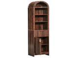 1-Door 1-Drawer 4-Tier Bathroom Vanity Grille-Finished MDF Melamine-Faced Bathroom Cabinet Arched 58187375