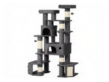 79 Inch Cat Tree Tower Dark Gray Dual Baseboard 68266182