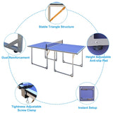 6ft Mid-Size Table Tennis Table Foldable & Portable Ping Pong Table Set for Indoor & Outdoor Games 88950035