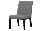Grey and Rustic Espresso Tufted Side Chairs B062P145439
