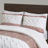 Full/Queen 3 Piece Cotton Comforter Set with Chenille Tufting B035P148267