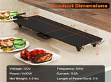 27" large electric grill with adjustable temperature 59492745